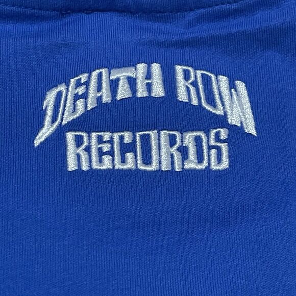 Dr. Bombay Shirt Mens Small BlueDeath Row Records Embroidered Band Tee Snoop Dog - Picture 7 of 10